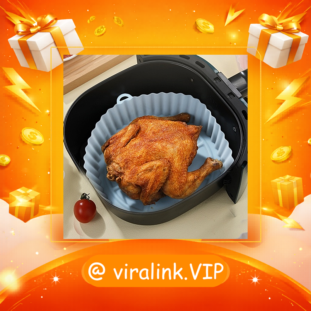 Forma Assadeira Para Fritadeira Air Fryer Em Silicone Flexível Lavável
