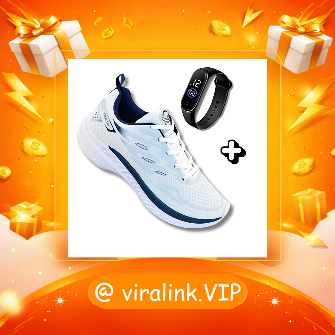Kit Tênis Esportivo Masculino Corrida + Relógio Digital Fitness