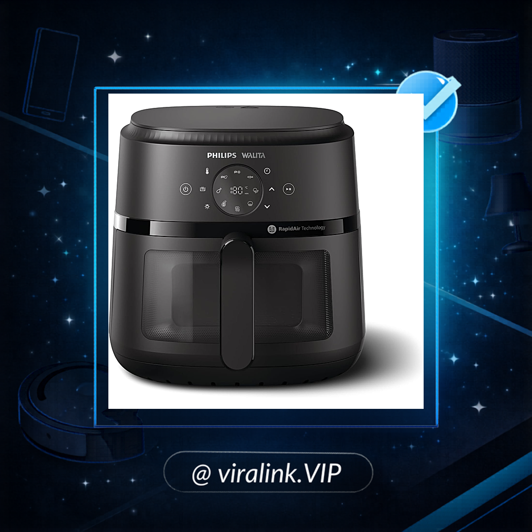 Fritadeira air fryer Digital c/visor, Philips Walita, 6,2L, preta, 110v - NA230