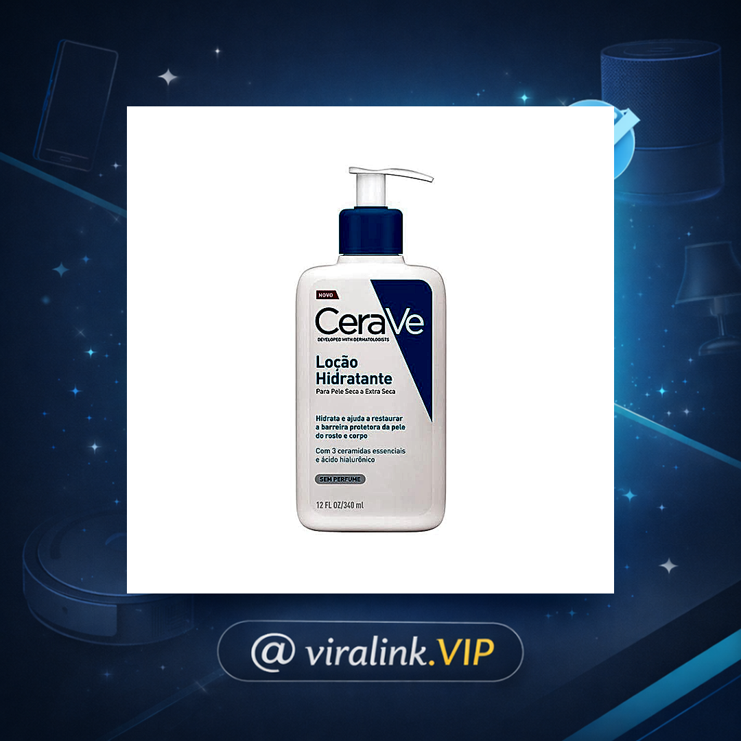 CeraVe, Loção Hidratante Corporal, com textura Fluida e Ácido Hialurônico
