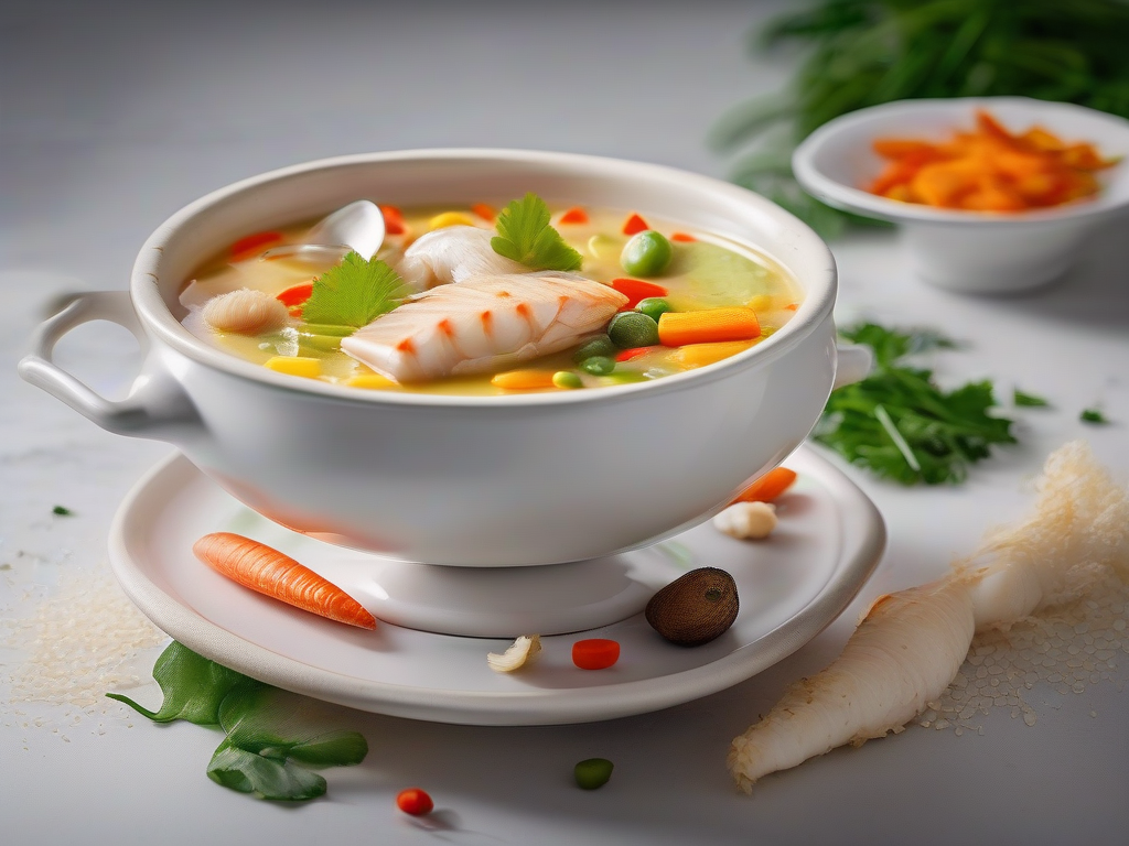 Sopa de Peixe com Coco e Legumes