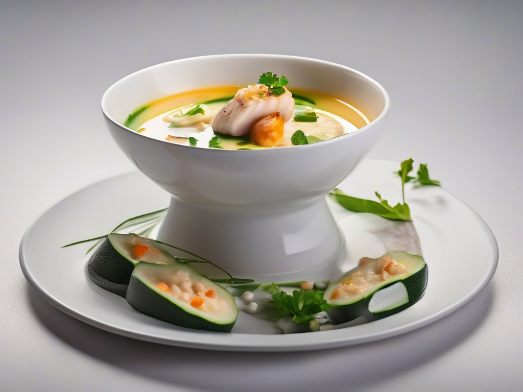 Sopa de Peixe com Abobrinha e Coco Light