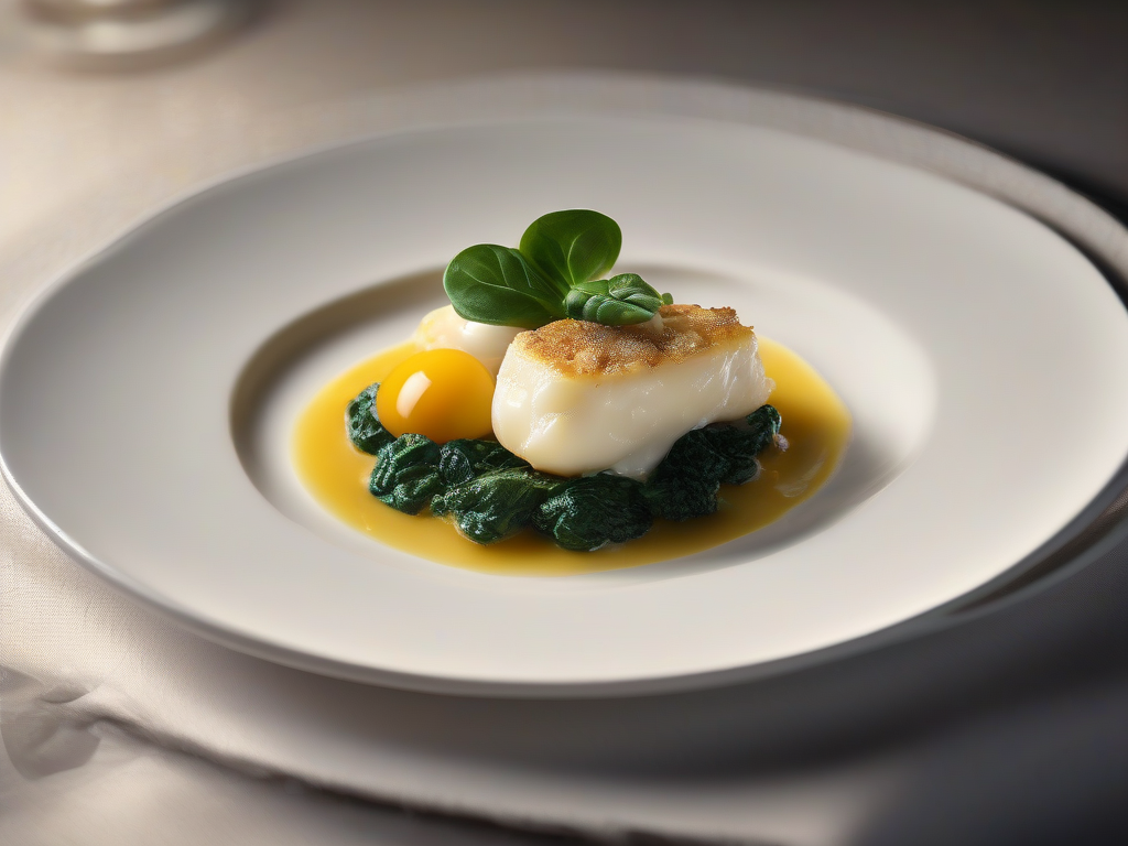 Bacalhau com Ovos e Espinafre