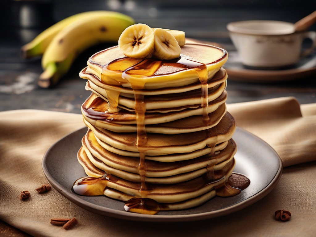 Panqueca Americana de Banana com Canela