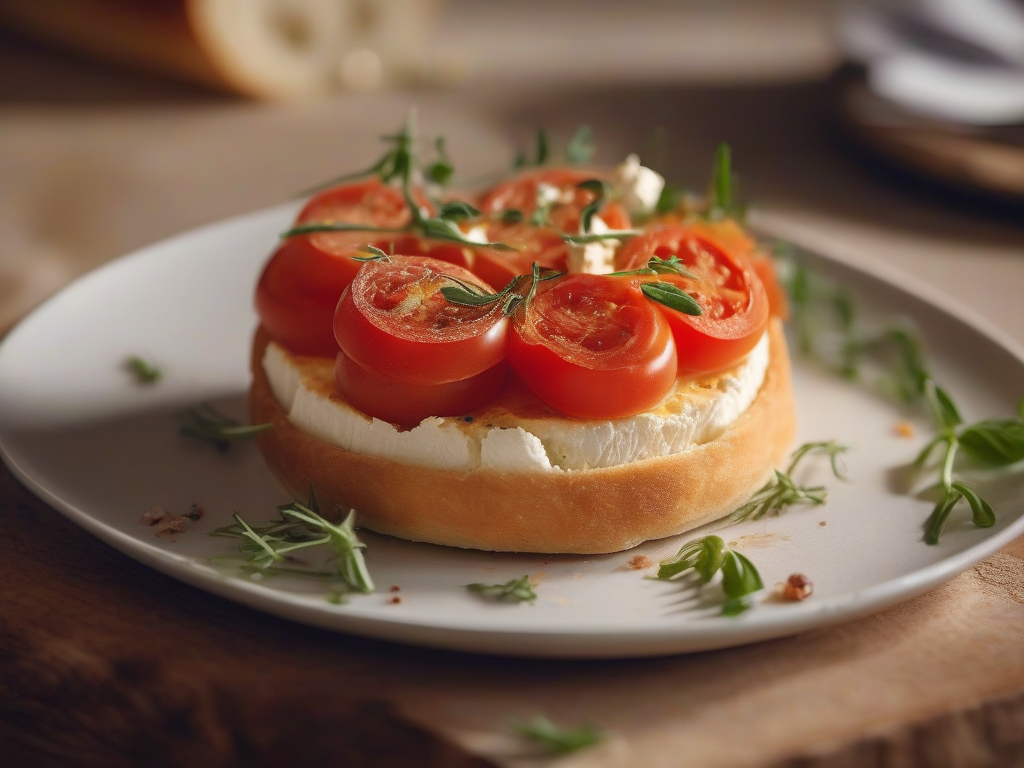 Torta Mediterrânea de Queijo Feta e Tomate