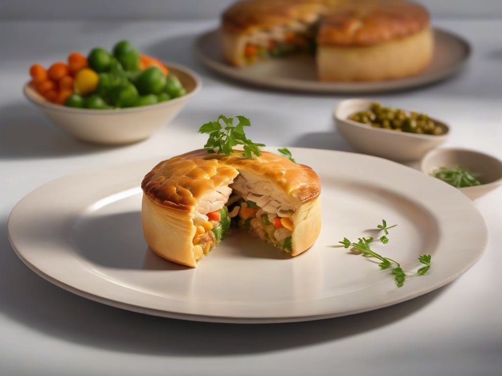 Torta de Frango com Legumes e Queijo