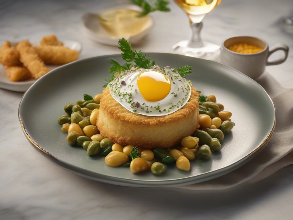 Torta de Bacalhau com Espinafre e Legumes Dourada