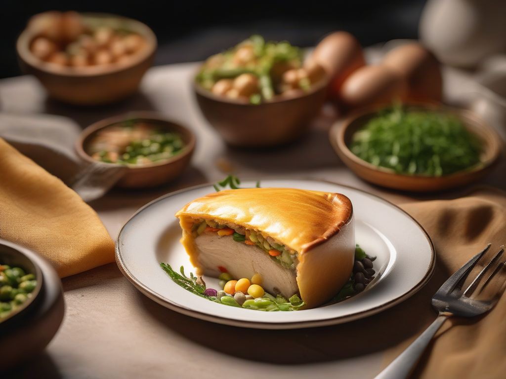 Torta de Frango com Legumes e Queijo de Páscoa
