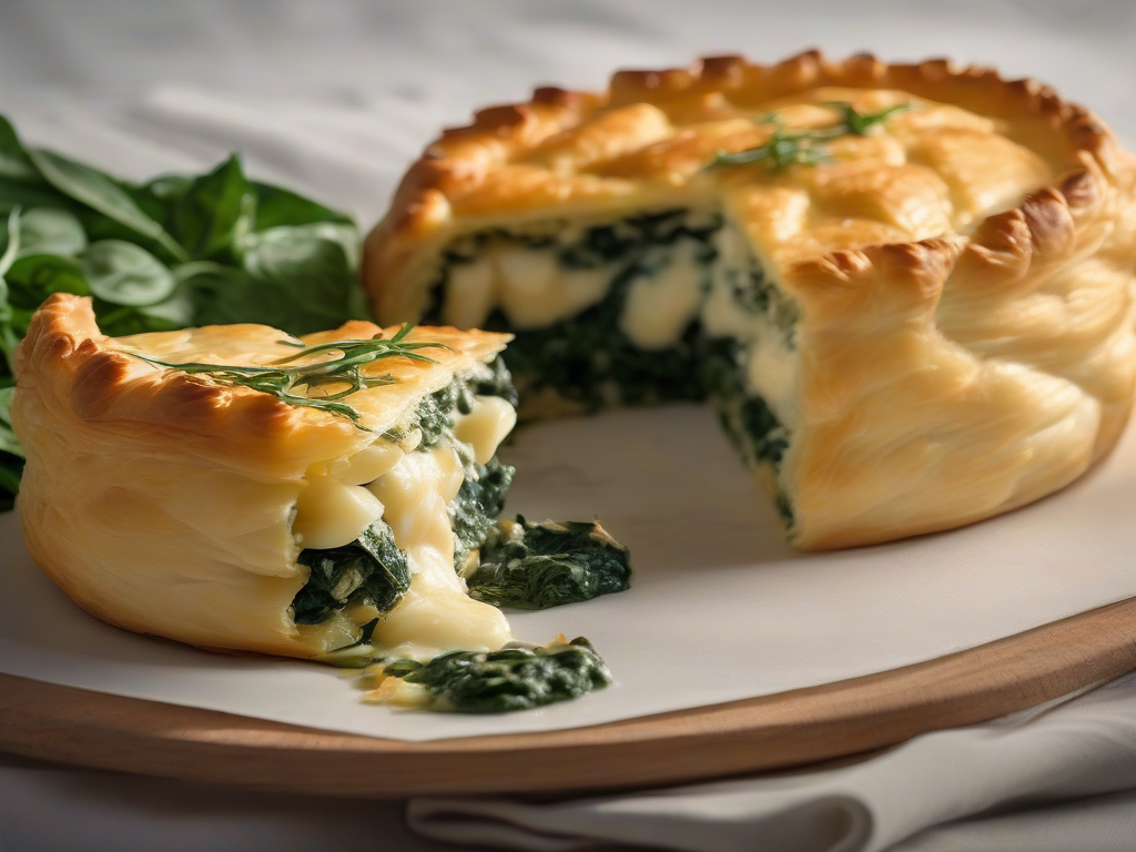 Torta de Bacalhau com Espinafre e Queijo