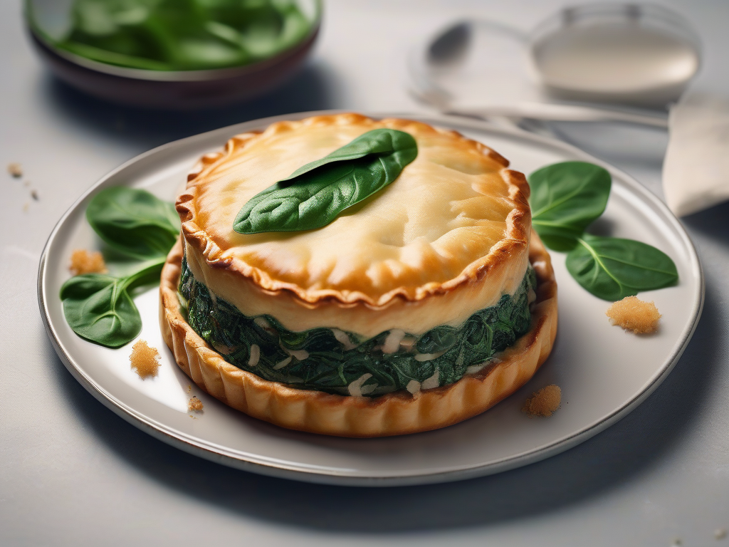 Torta de Carne com Espinafre e Queijo Parmesão