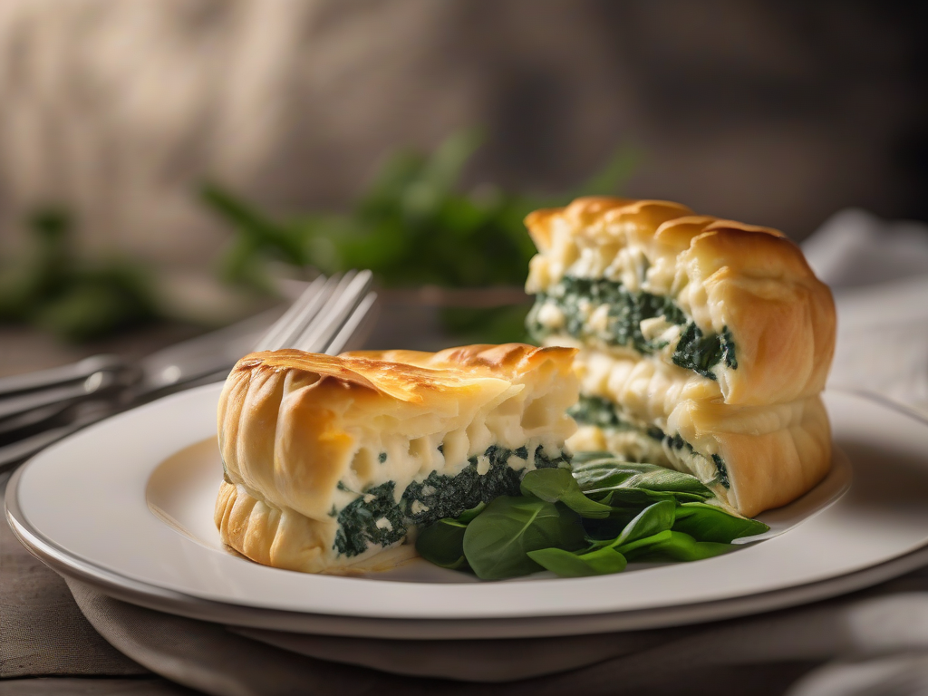 Torta de Bacalhau com Espinafre e Queijo
