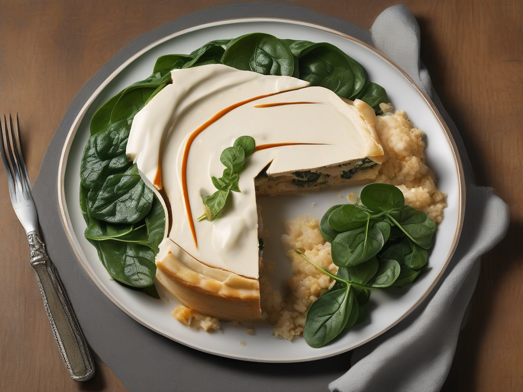 Torta de Frango com Espinafre e Queijo de Cabra