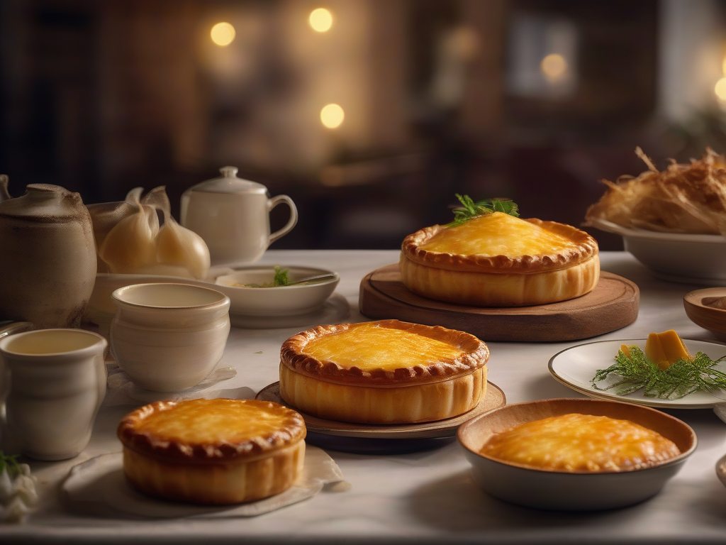 Torta de Carne com Cebola Caramelizada e Queijo Cheddar