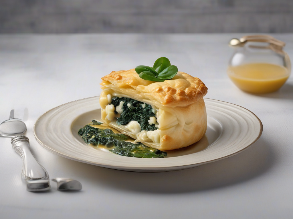 Torta de Bacalhau com Espinafre e Queijo Cheddar