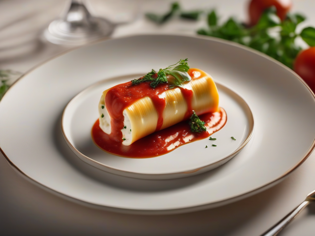 Cannelloni de Queijo Ricotta com Molho de Tomate