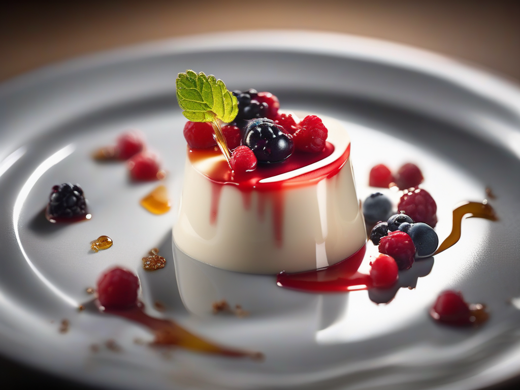 Torta de Panna Cotta com Frutas Vermelhas e Mel