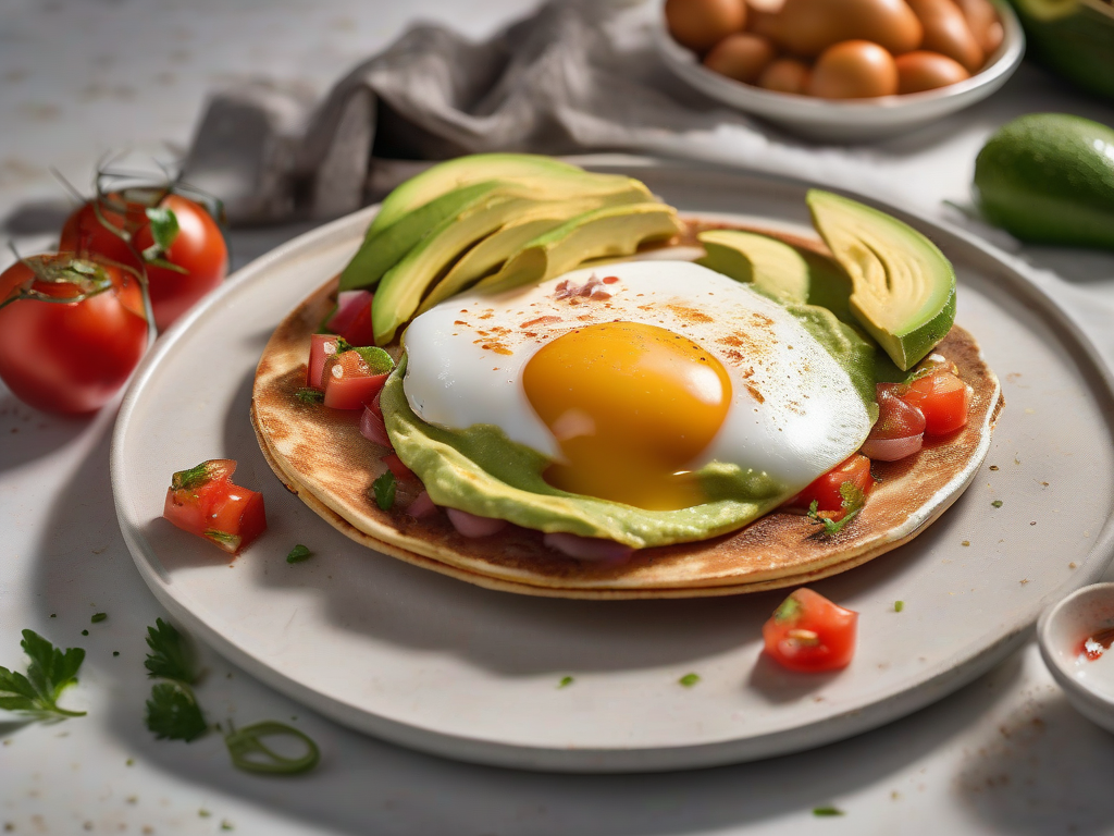 Huevos Rancheros com Abacate e Salsa Fresca