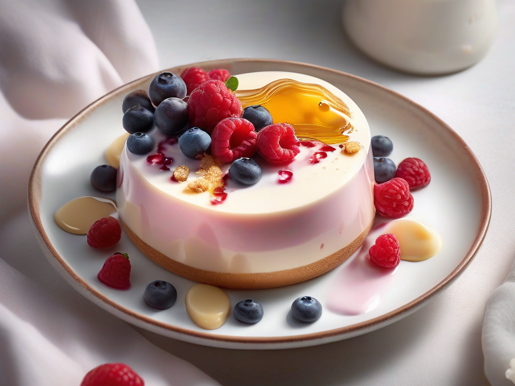 Torta de Panna Cotta com Frutas Vermelhas e Mel de Mês das Mães