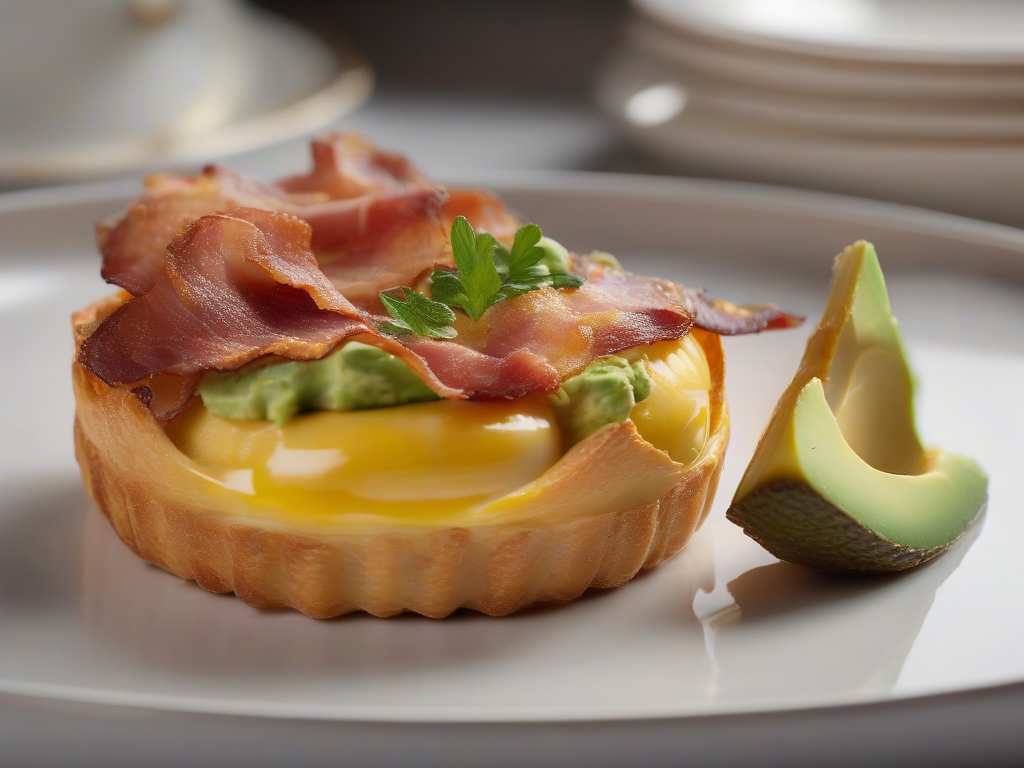 Torta de Abacate com Ovos e Bacon