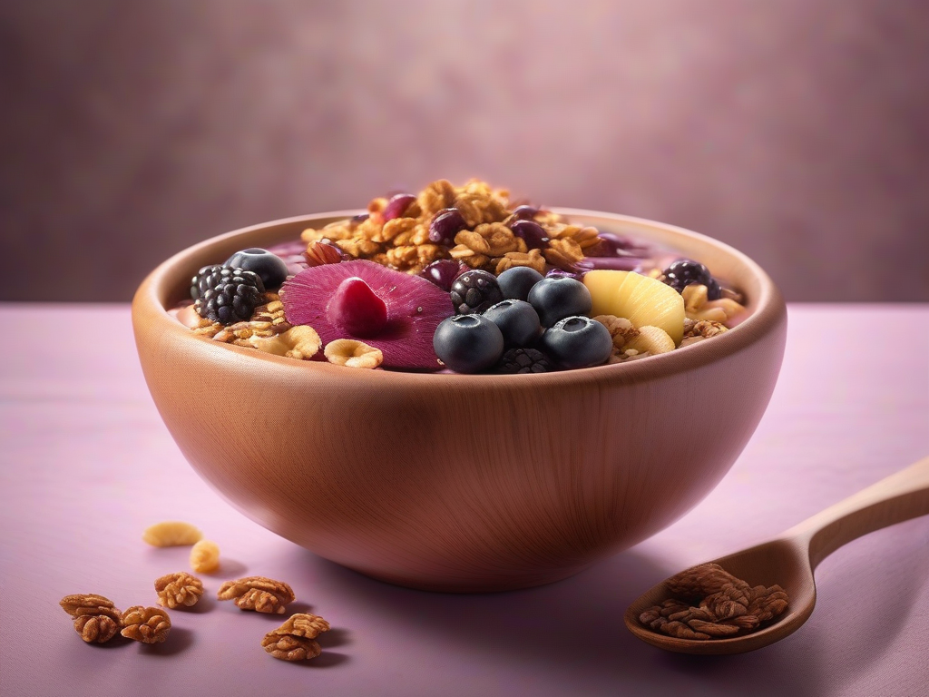 Bowl de Açaí com Granola e Frutas Frescas