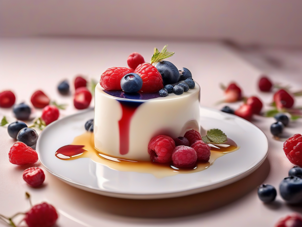 Torta de Panna Cotta com Frutas Vermelhas e Mel de Mês das Mães