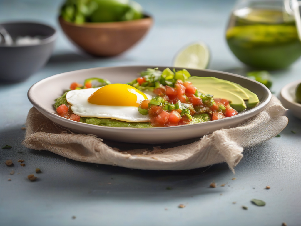 Huevos Rancheros com Abacate e Salsa Fresca