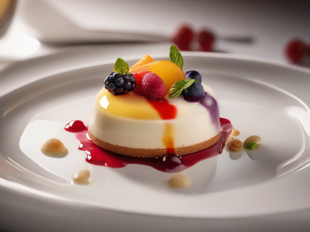 Torta de Panna Cotta com Frutas Vermelhas e Mel de Mês das Mães