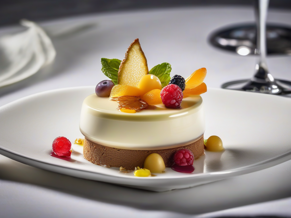 Torta de Panna Cotta com Frutas Frescas e Mel de Flor de Laranjeira