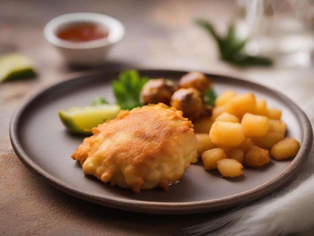 Frango Empanado com Molho de Manga e Coco