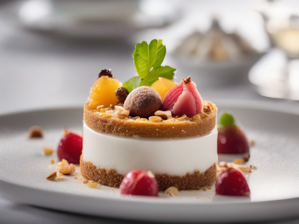 Torta de Frutas com Creme de Coco e Nozes
