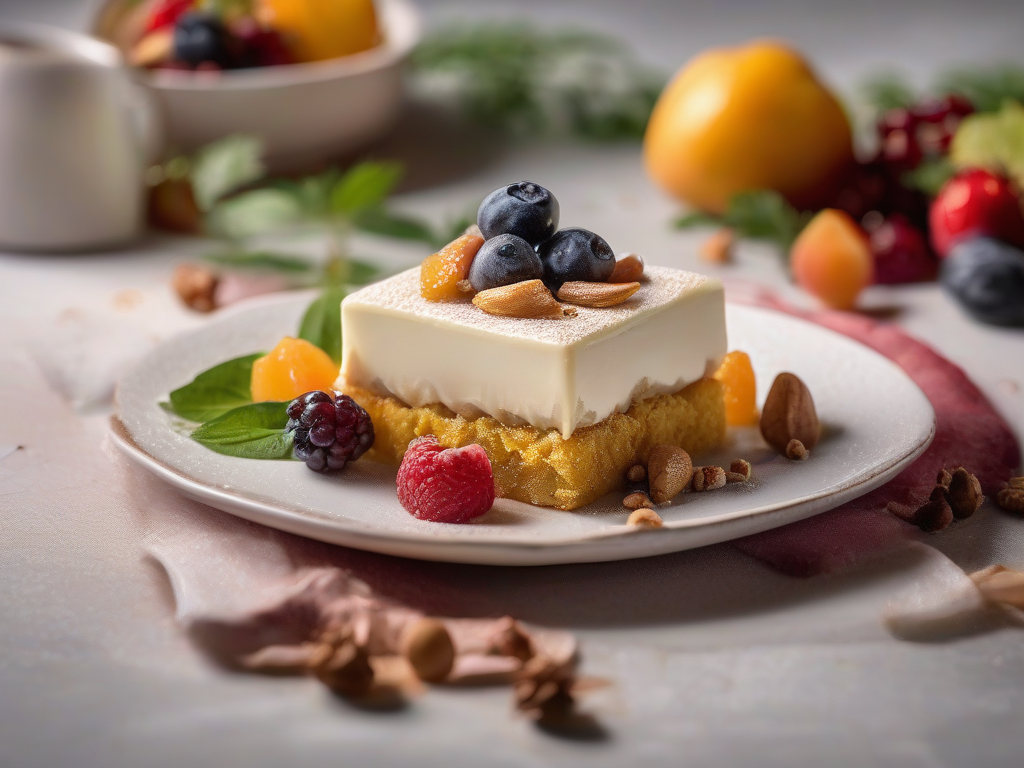 Torta de Frutas com Creme de Leite e Nozes