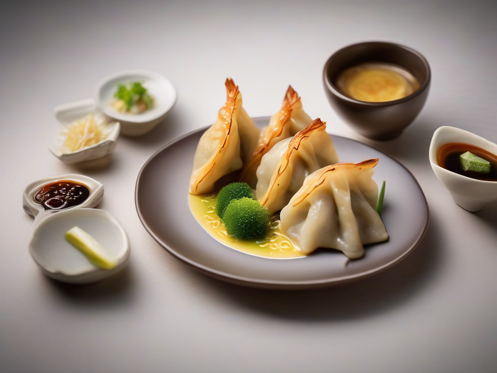 Gyoza de Camarão com Molho de Gengibre e Limão