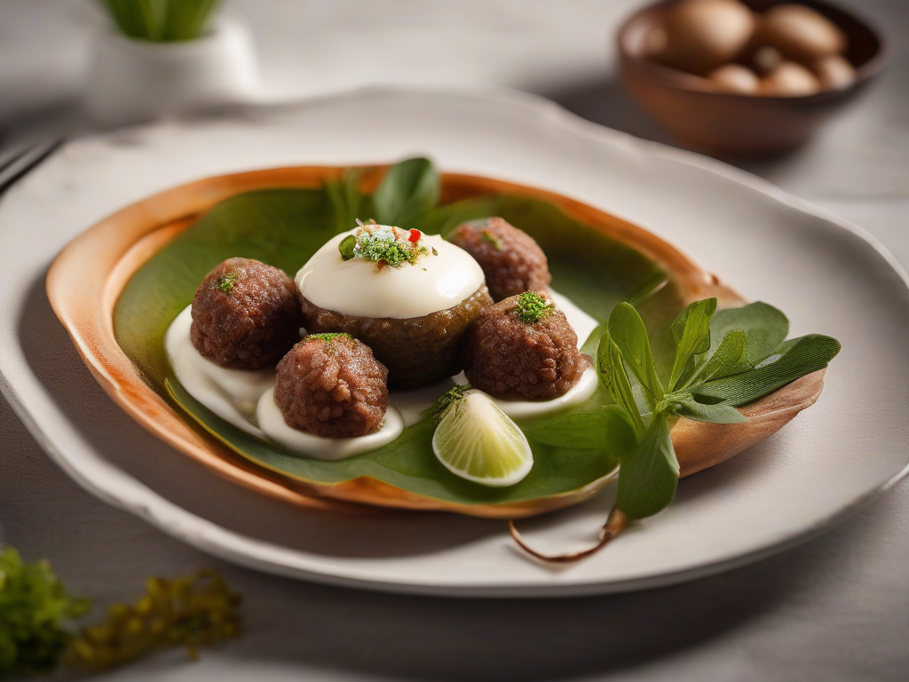 Kibbeh de Cordeiro com Molho de Iogurte e Alho