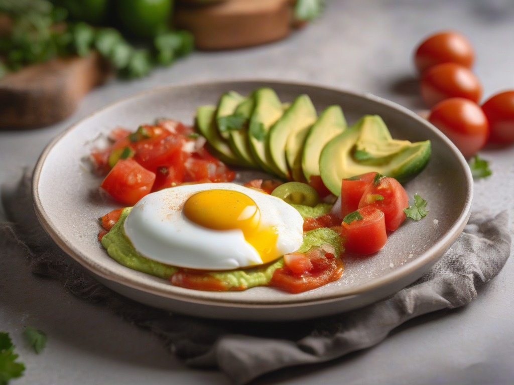 Huevos Rancheros com Abacate e Salsa de Tomate