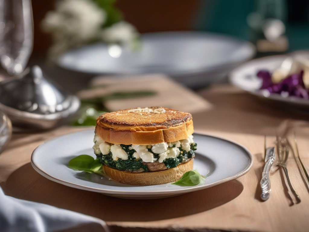Torta de Frango com Espinafre e Feta