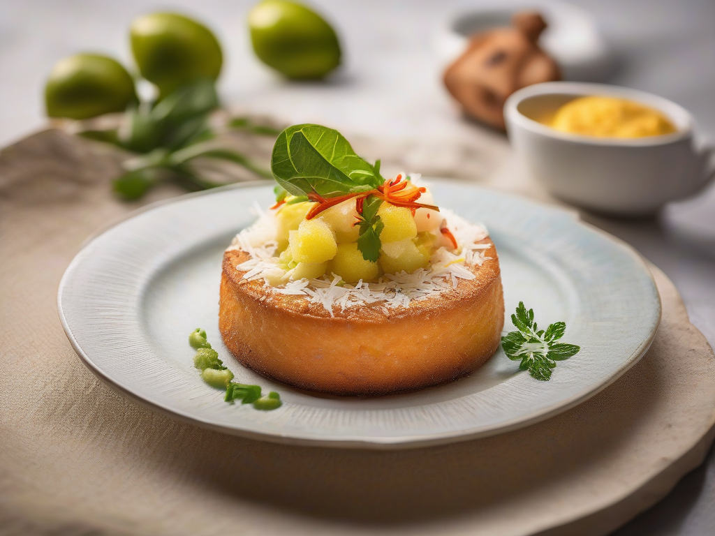 Torta de Camarão com Coco e Limão à la Tailandesa