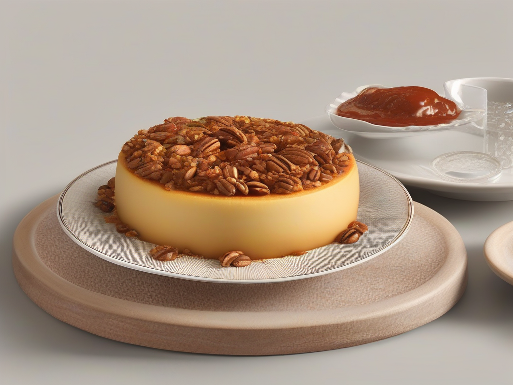 Torta de Queijo com Nozes Pecan e Molho de Tomate