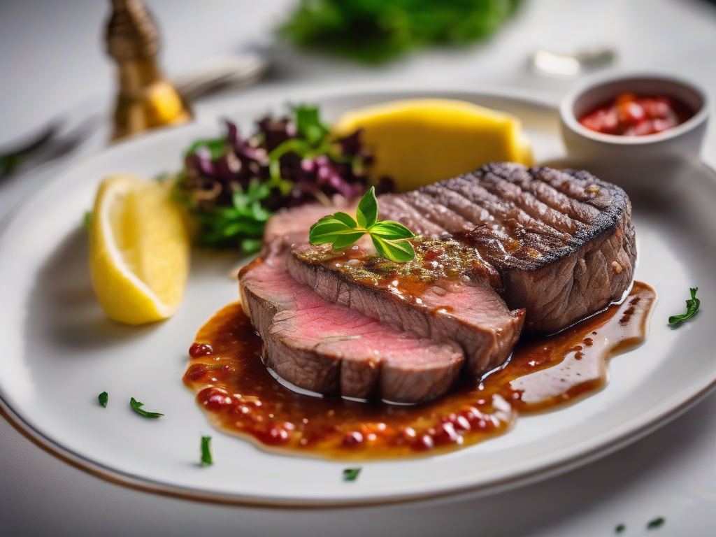 Bife de Picanha com Salsa de Limão e Ervas