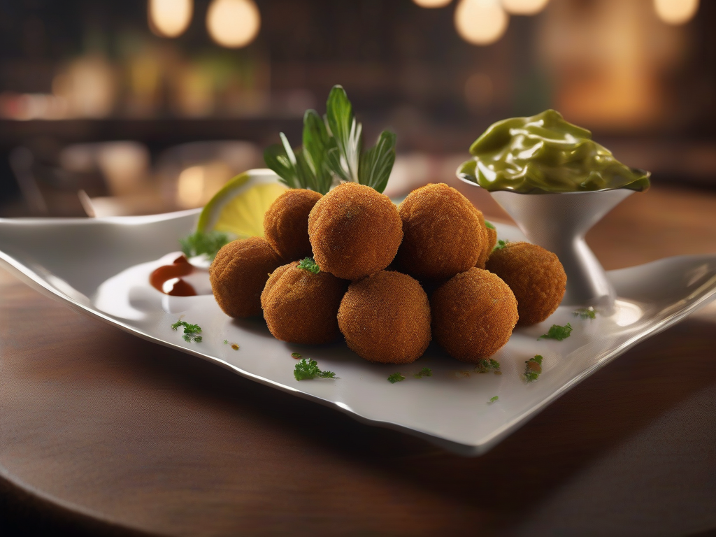 Falafel de Ervilhas com Molho de Tahine