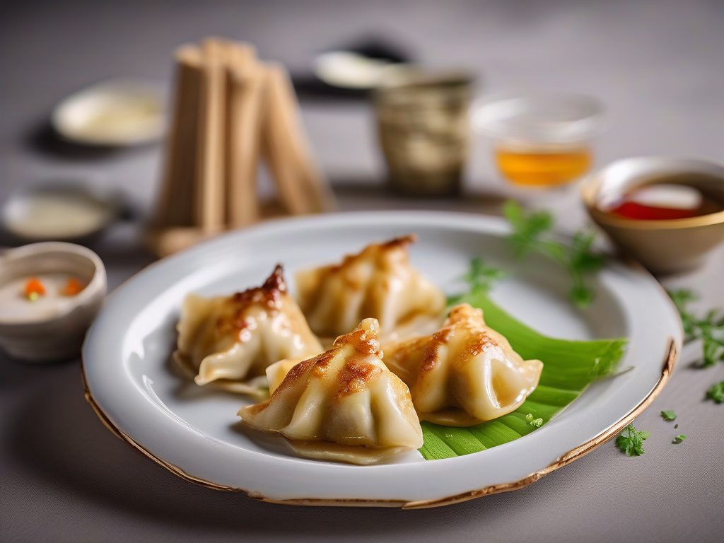 Gyoza de Frango com Molho de Gengibre Tailandês