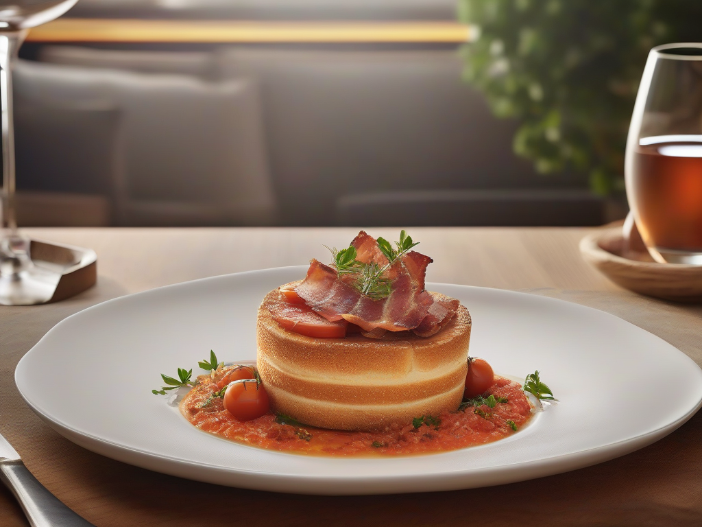Torta de Cordeiro com Bacon e Molho de Tomate Mediterrâneo