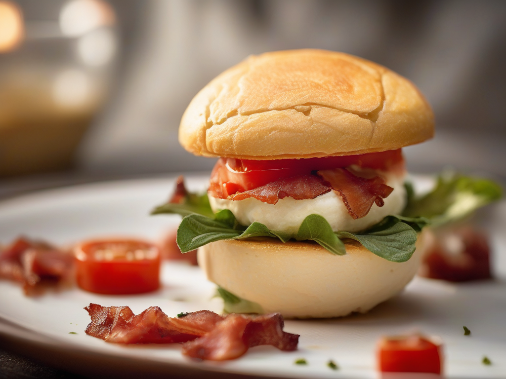 Torta de Queijo Coalho com Bacon e Molho de Tomate Mineiro