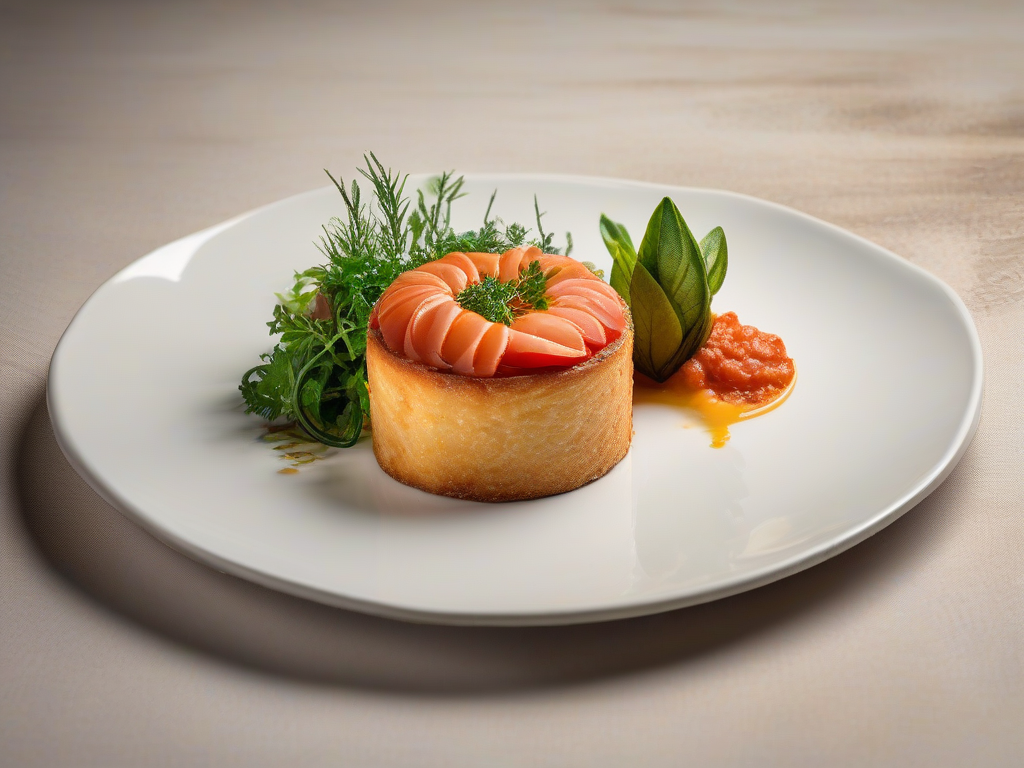 Torta de Camarão com Molho de Tomate e Espinafre