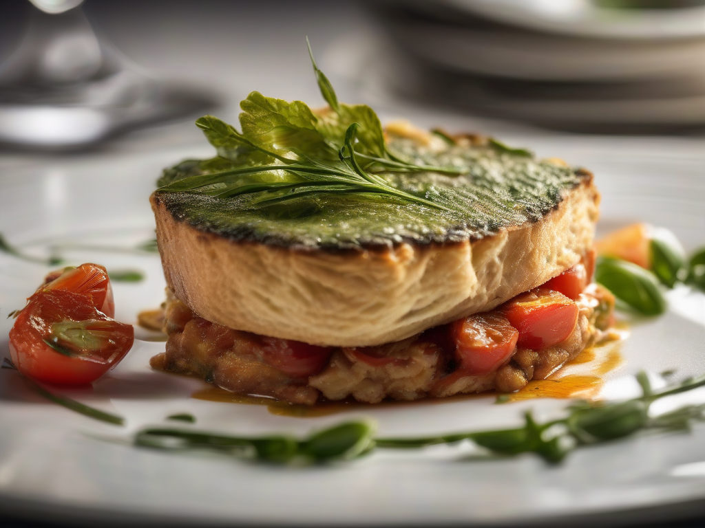 Torta de Frango com Molho de Tomate e Espinafre