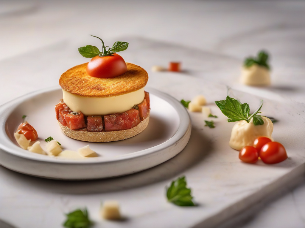 Torta de Milho com Queijo Coalho e Molho de Tomate Mineiro