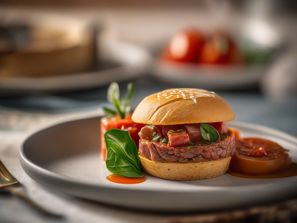 Torta de Carne com Molho de Tomate e Espinafre