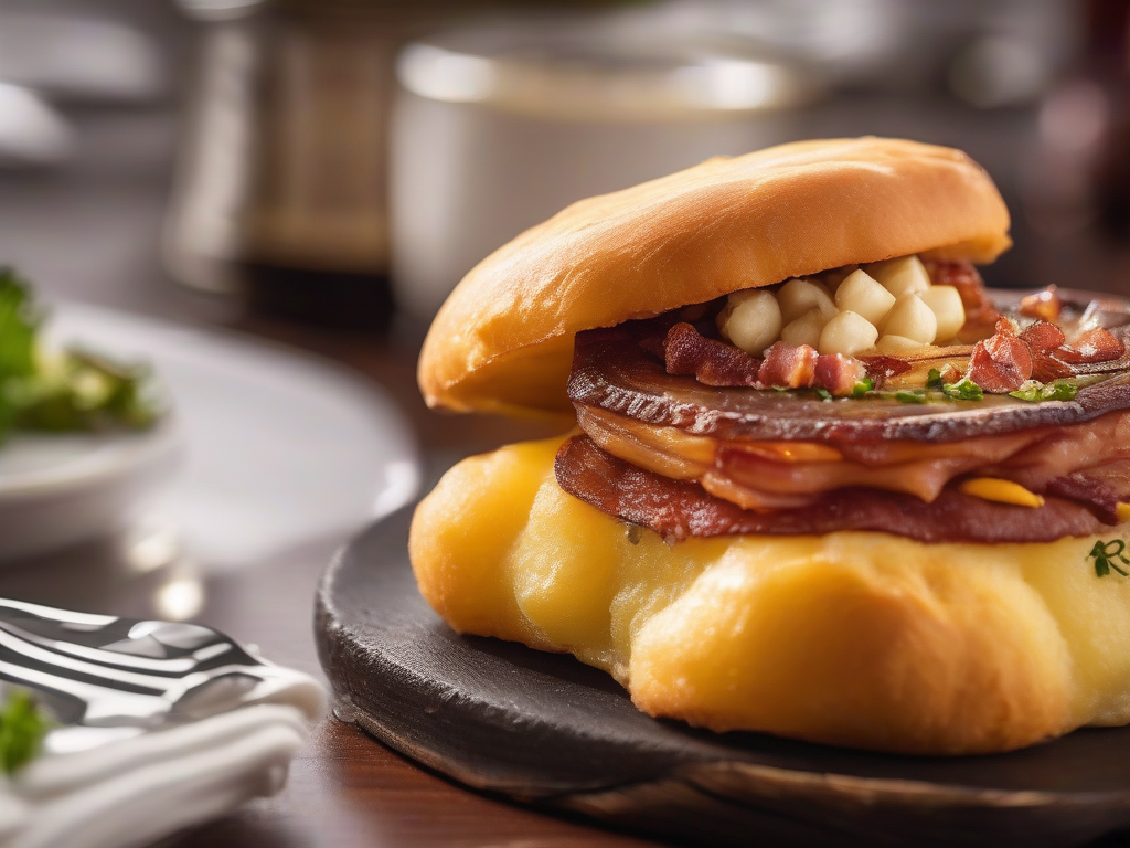 Torta de Queijo Coalho com Bacon e Cebola Caramelizada