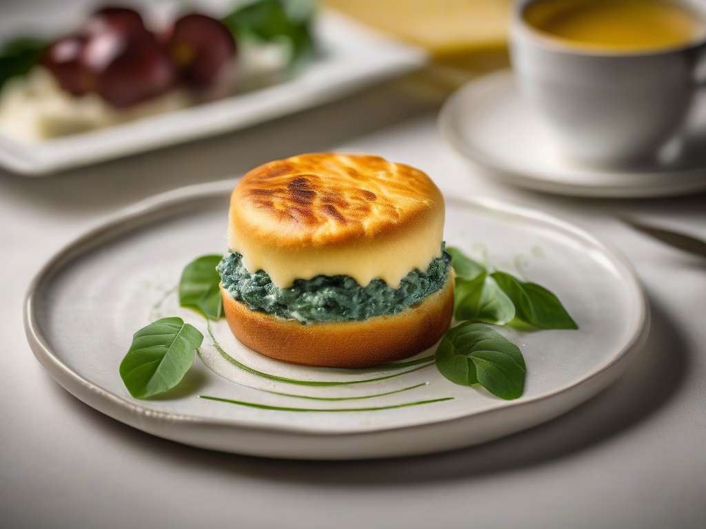Torta de Abobrinha com Queijo e Espinafre