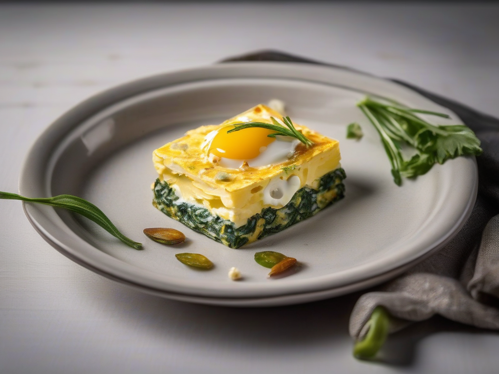 Omelete de Espinafre com Queijo Feta e Nozes