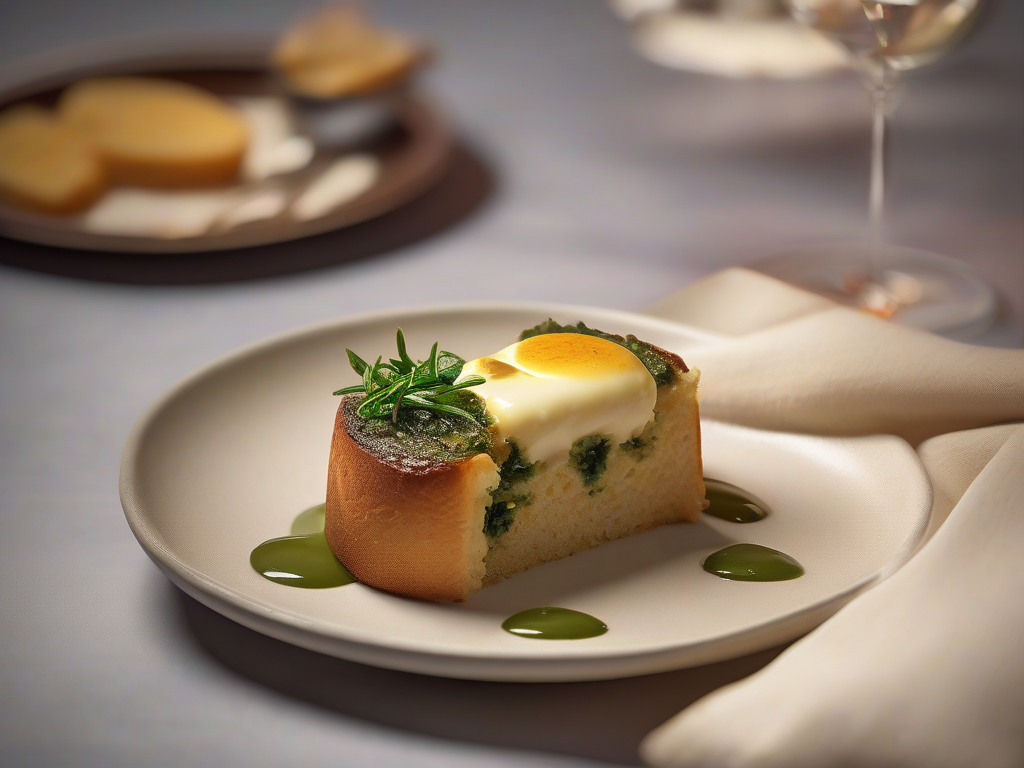 Torta de Abobrinha com Queijo e Espinafre ao Molho de Calabresa